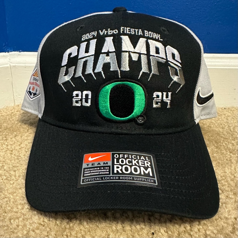 Nike Oregon Ducks Hat Cap 2024 VRBO Fiesta Bowl CHAMPS Adjustable New